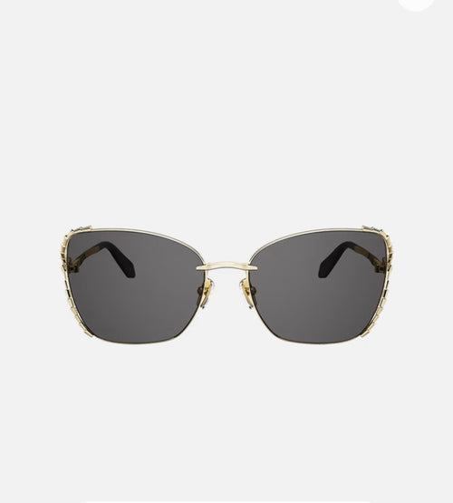 Bvlgari gold butterfly sunglasses front view