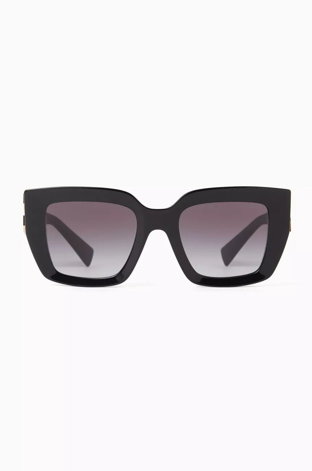 Miu Miu black sunglasses side angle view
