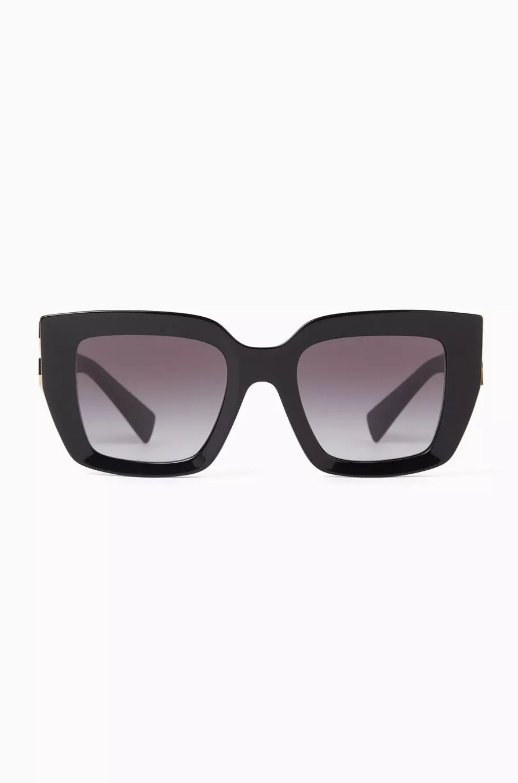 Miu Miu black sunglasses side angle view