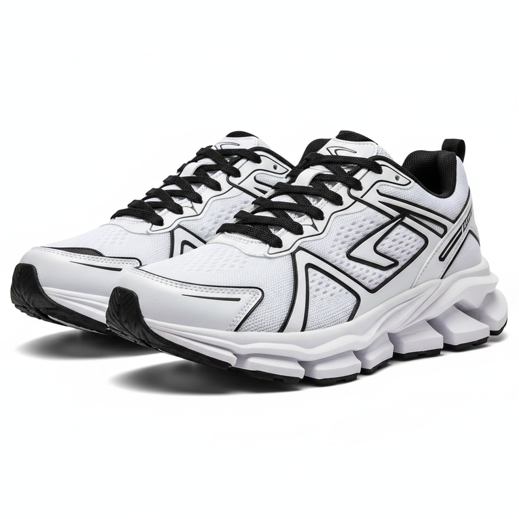Men's Sports Shoes white and black athletic footwear