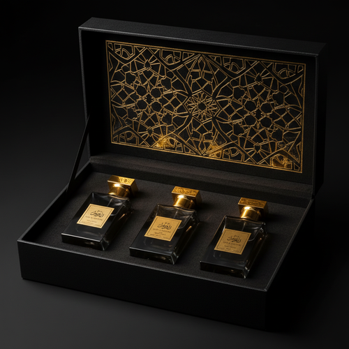 Hind Al Oud Gold Gift Box - Open Black Box